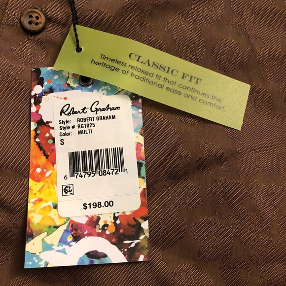 Robert Graham Brown Classic Fit Dress Shirt - Picture 3 of 4